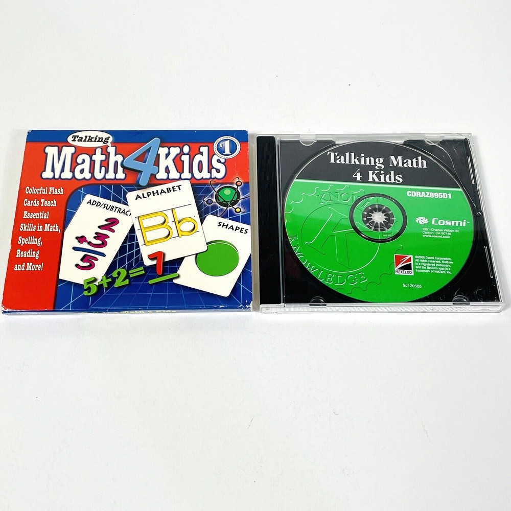 Phonics 4 Kids and Math 4 Kids PC CD-ROM Software Educational Software