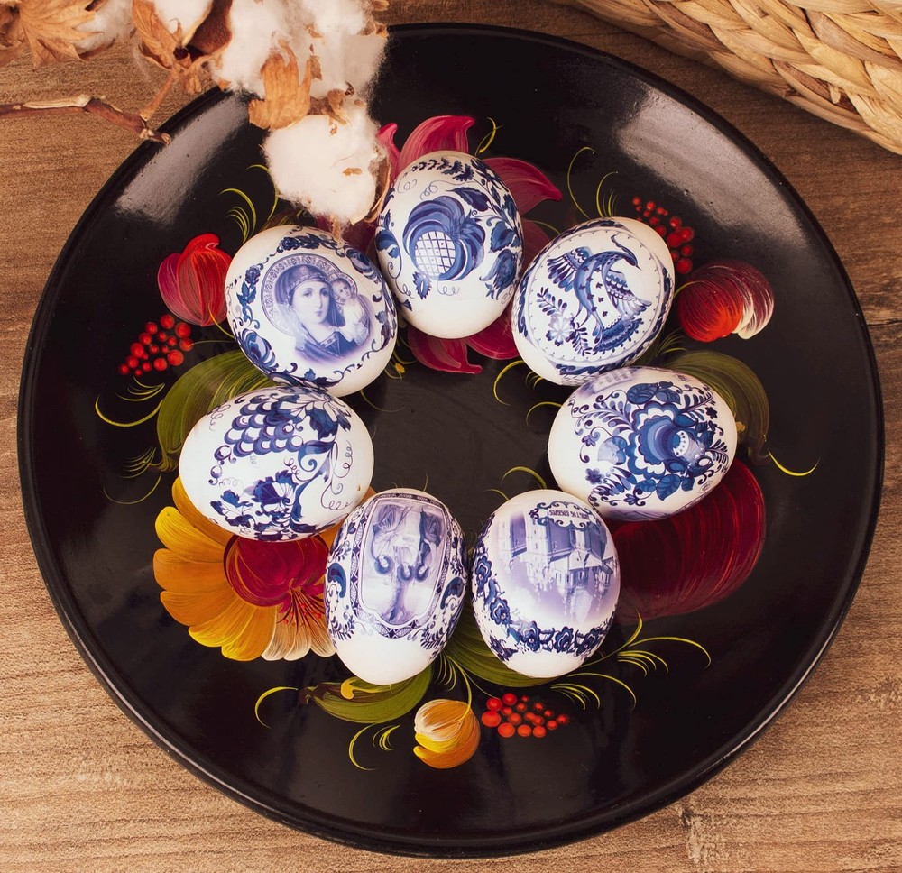Decorative Easter Egg Wraps Russian Icons Religious Orthodox Dying Kit Dye - ...