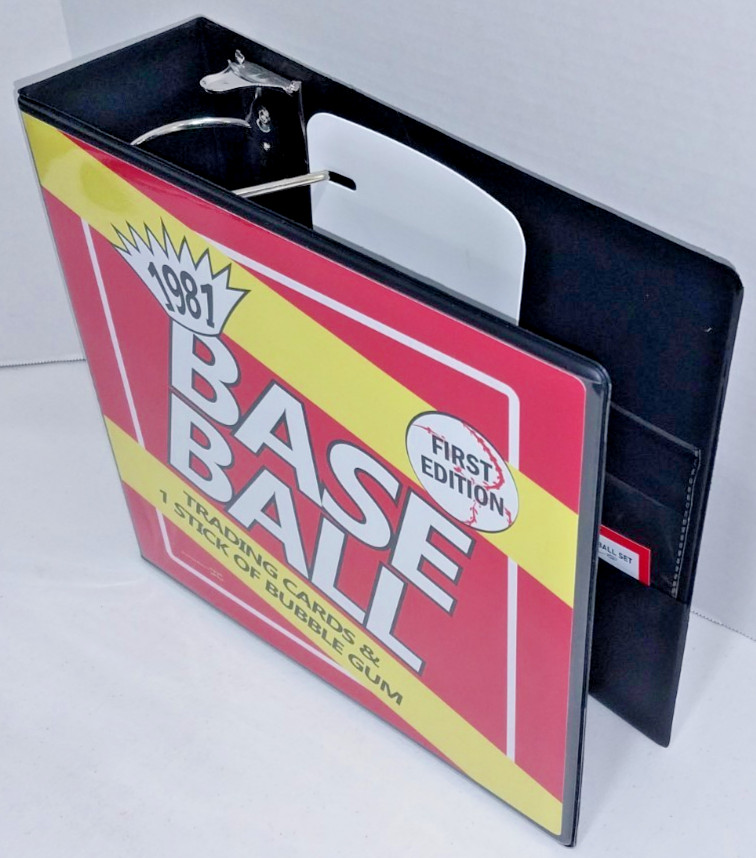 BCB Baseball Card 3" Storage Binder, 1981 Fleer Wax Pack Themed ~STORE YOUR SET~