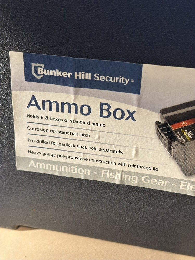 Bunker Hill Security Ammo Box 63135 Heavy Duty Plastic Storage Case Lockable