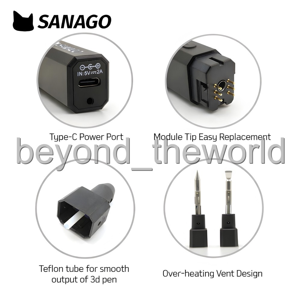 SANAGO New Sanago Premium 3D Pen Set 3 Type Module Replaceable ⭐Tracking⭐