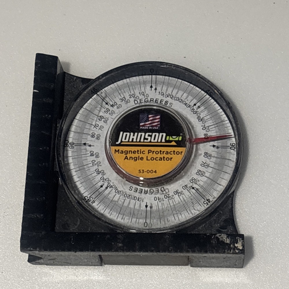 Johnson Level 53-004 Magnetic Protractor / Angle Locator
