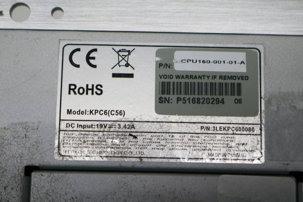 Tekvision KPC6 Kitchen Controller CPU160-001-01-A 2GB Windows Embedded CPU