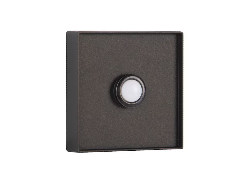 CRAFTMADE Wired Flush Mount Espresso Finish Doorbell Push Button-Missing screw