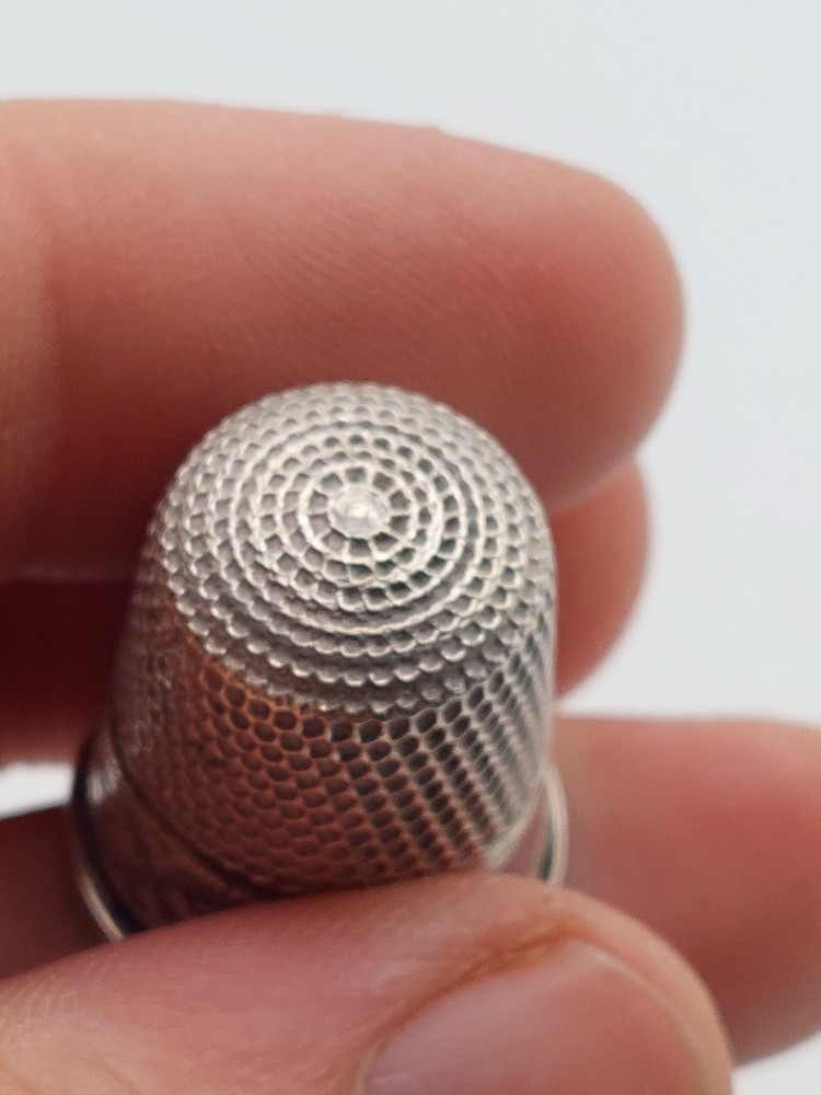 vintage Birmingham sterling silver thimble