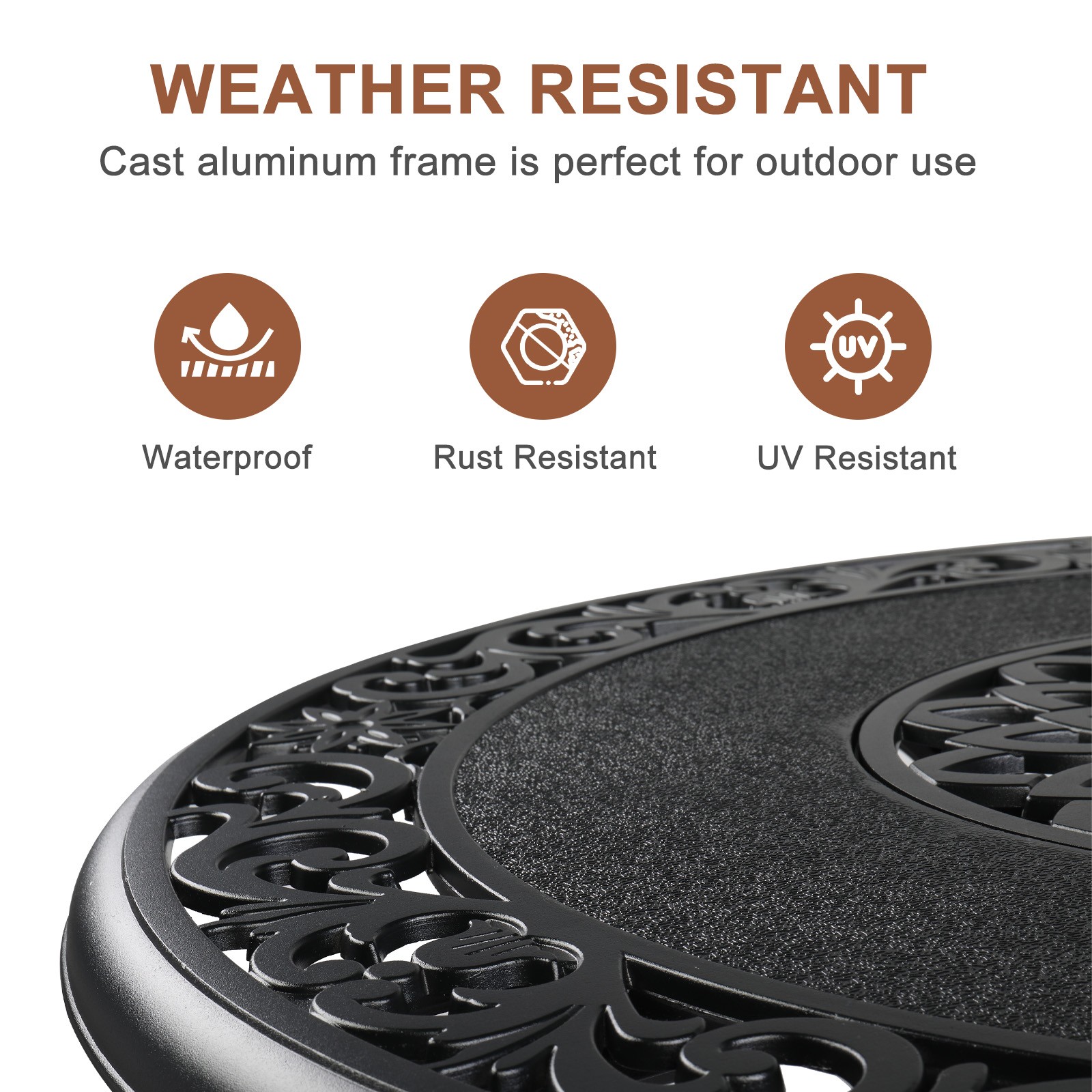 41in Tall Outdoor Bistro Table Round Patio Bar Table for Garden Patio Poolside