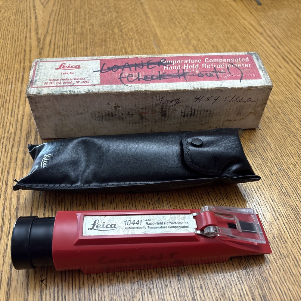 Leica 10441 0-10 Hand Held Refractometer Automatically Temperature Comp.