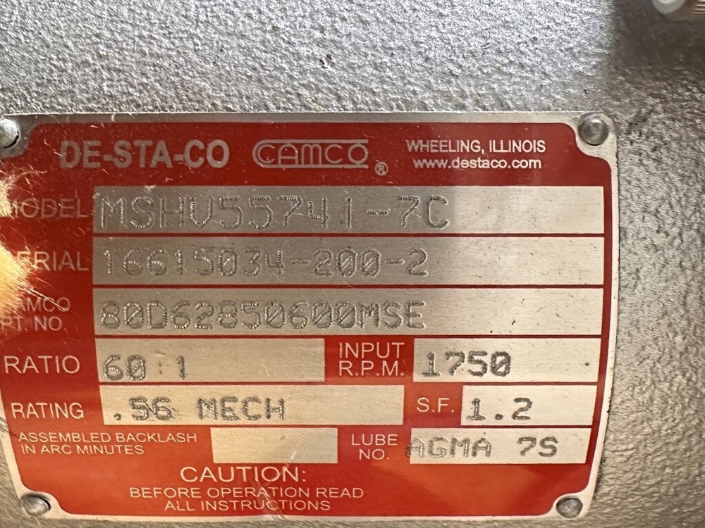 DESTACO 6 STATION INDEXING TABLE