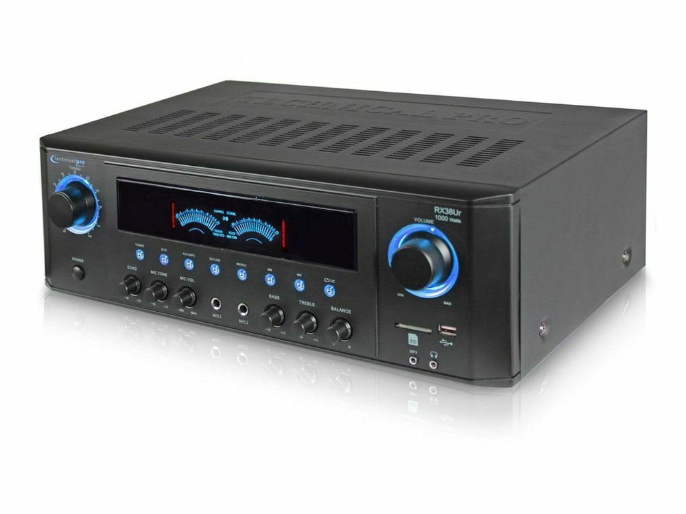 Technical Pro RX38URBT 1000-Watt Professional Receiver with USB & SD Card Inputs
