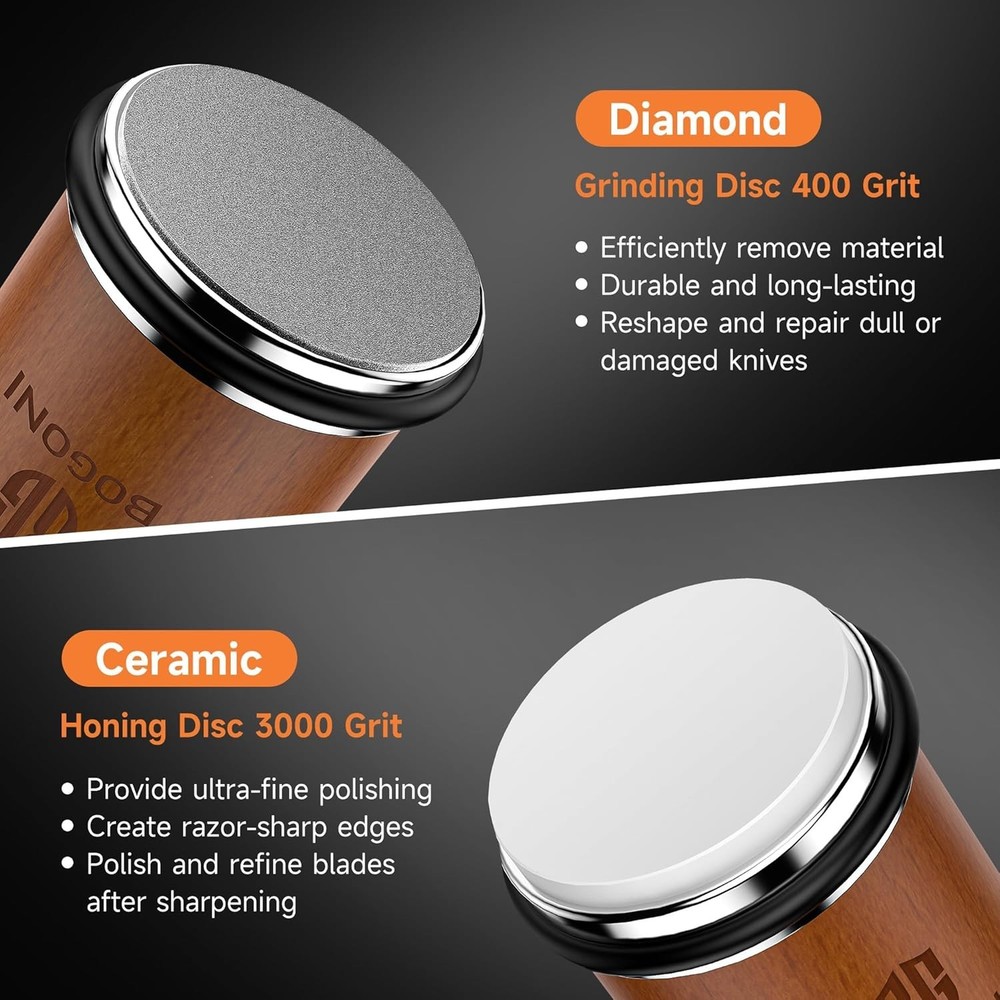 Versatile Knife Sharpener for Kitchen & Pocket Knives - Gift-Ready Packaging