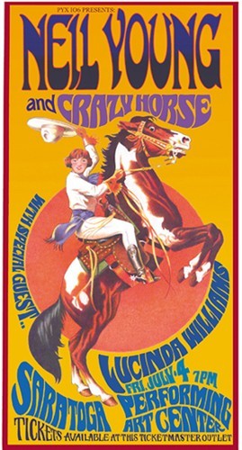 Neil Young - Saratoga - Reprint-   by Bob Masse - 24 x 14