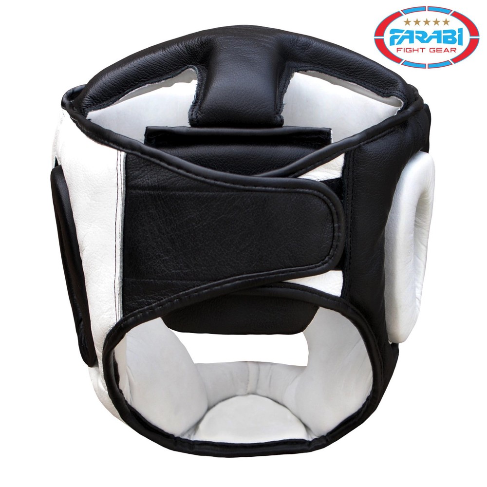 Farabi Genuine Leather Boxing Head Guard MMA Training Head Protector