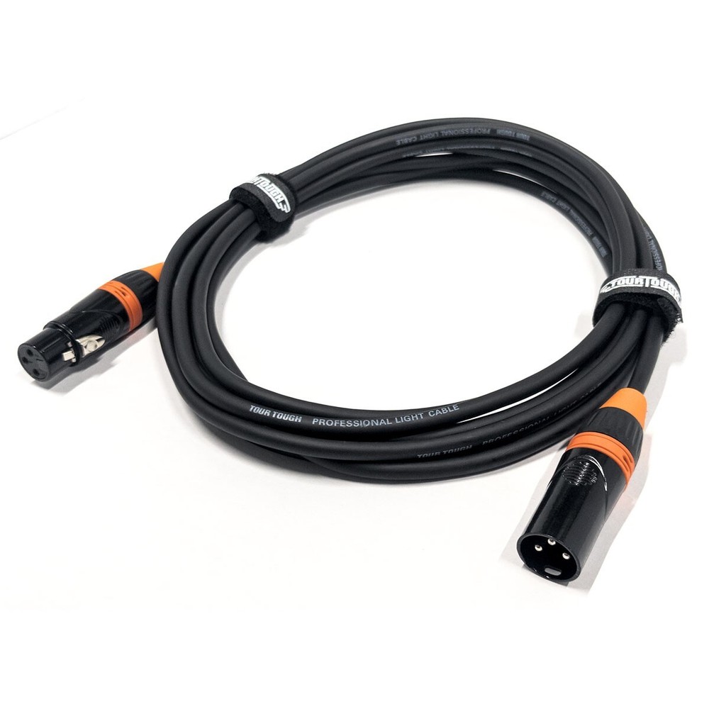 15' Color Coded length 3-Pin Professional Light DMX Cable with Locking XLR Ends