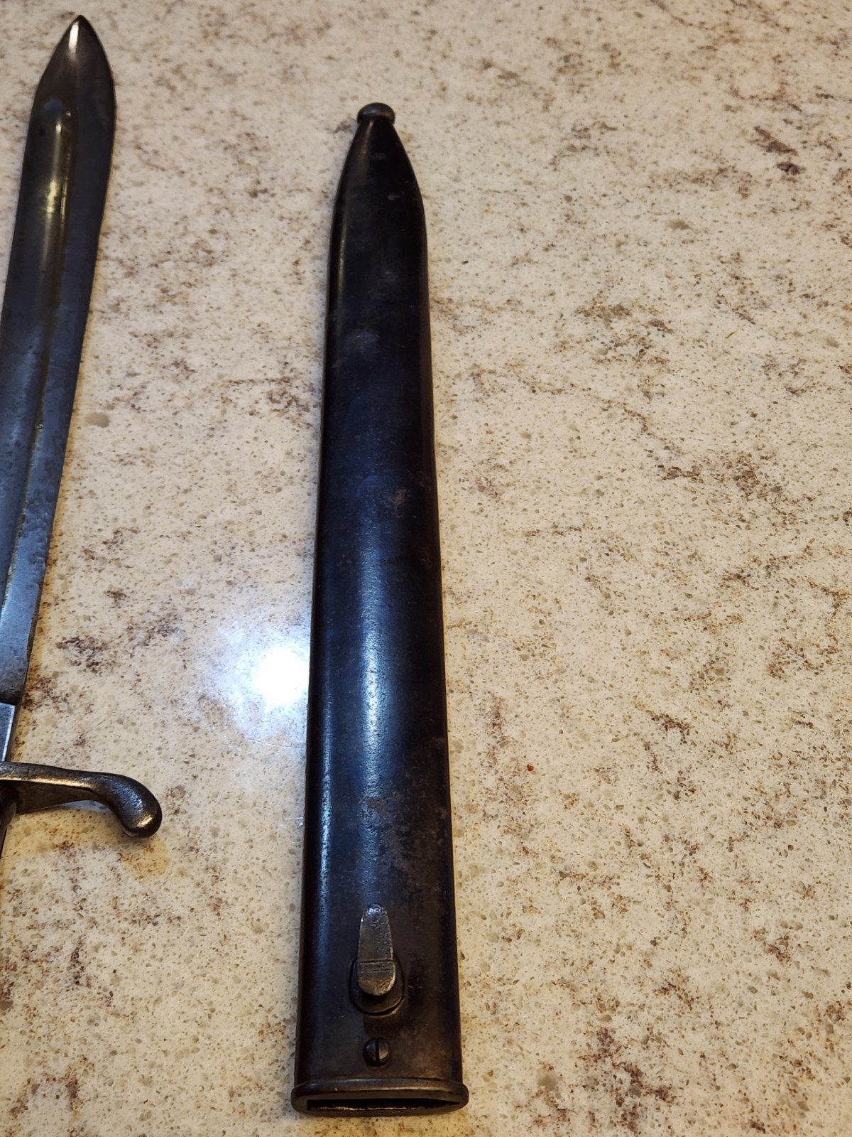Original WWI German Butcher Blade Bayonet With Sheath (A-G Duisburg)