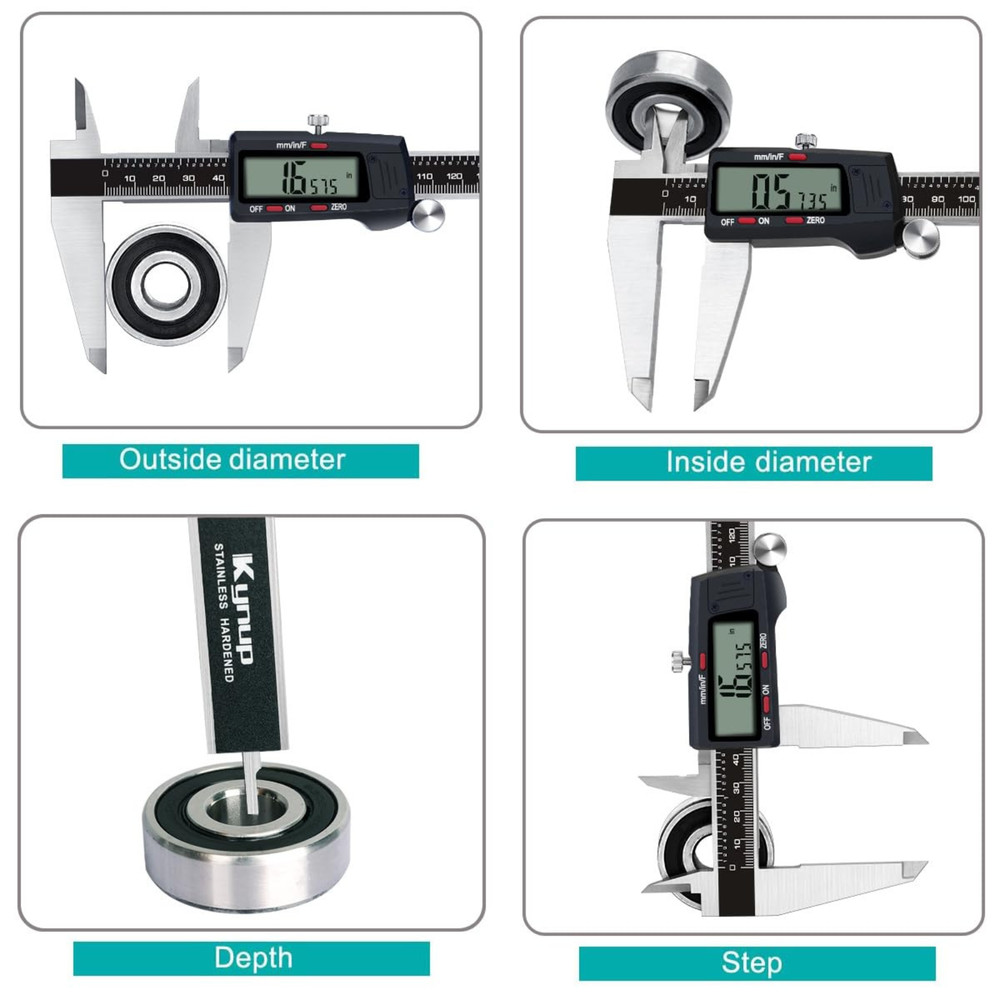 Micrometer Caliper Tool, 12Inch Digital Caliper, Vernier Caliper with Stainless