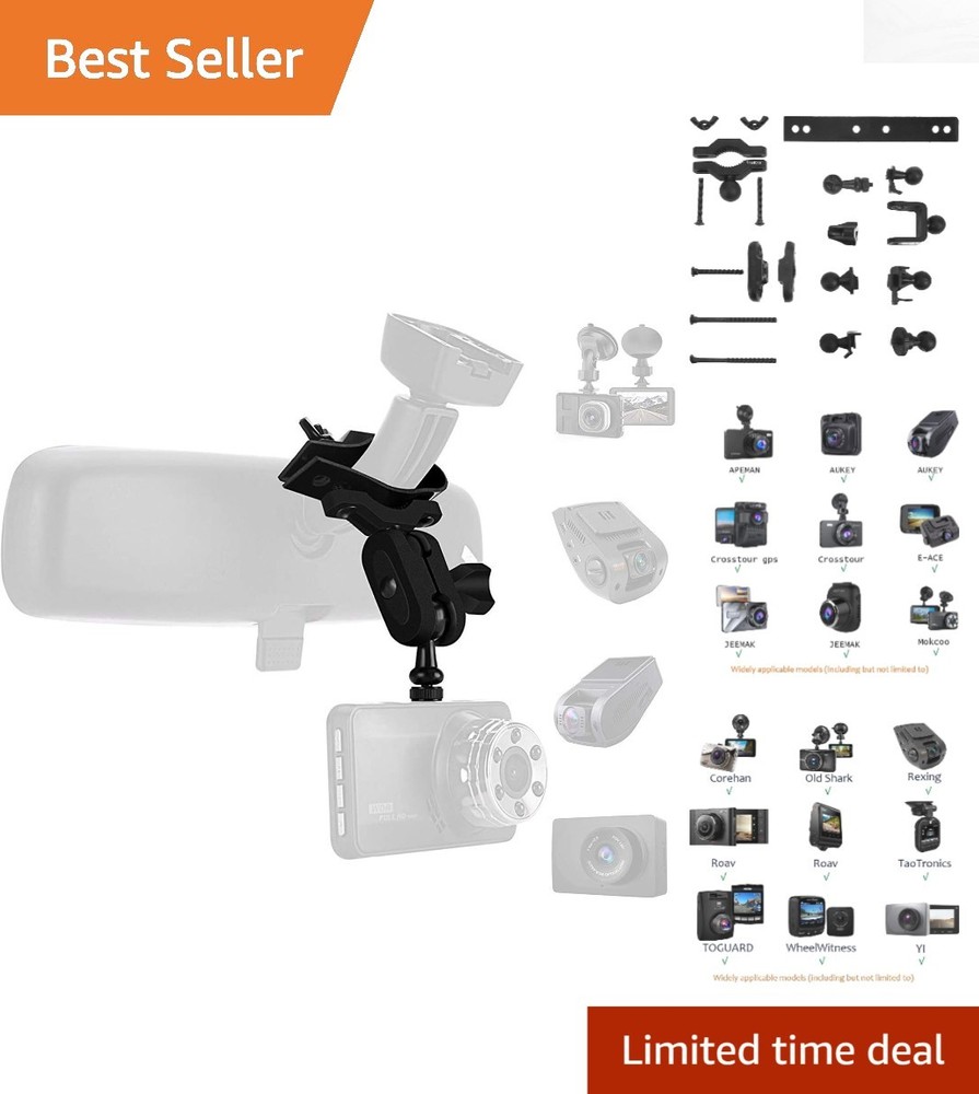 Dash Cam Mount for Rearview Mirrors - Compatible with Most Models