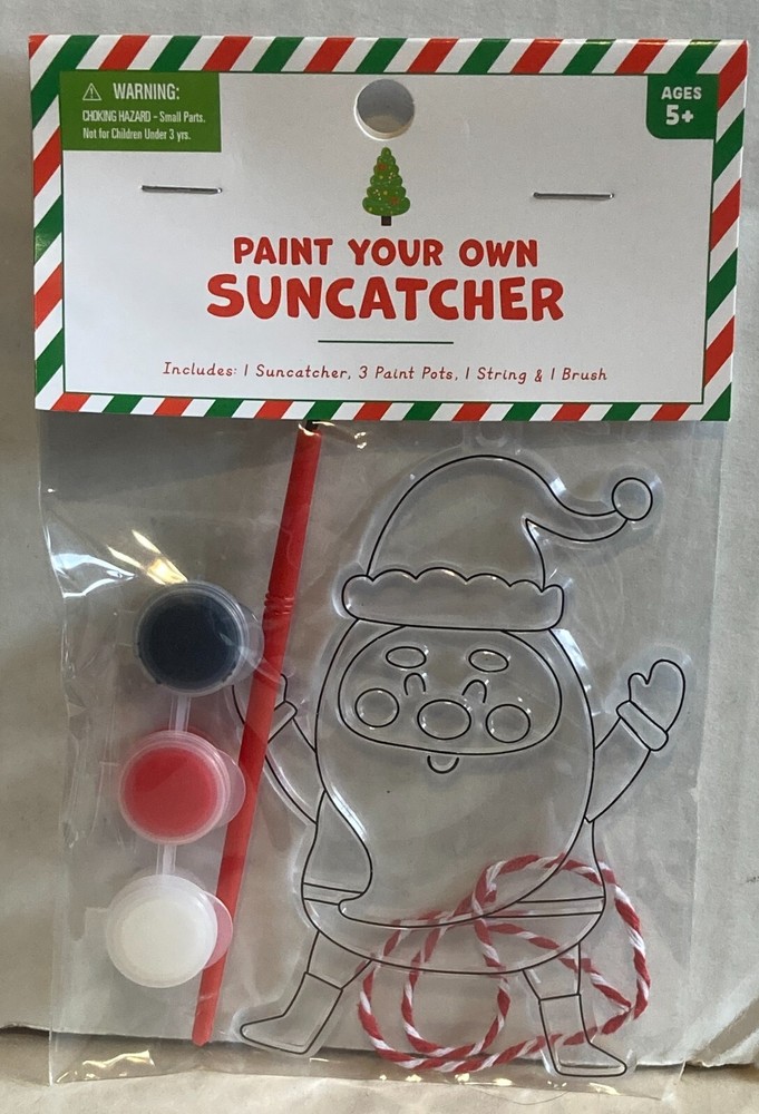 Paint Your Own Suncatcher Santa