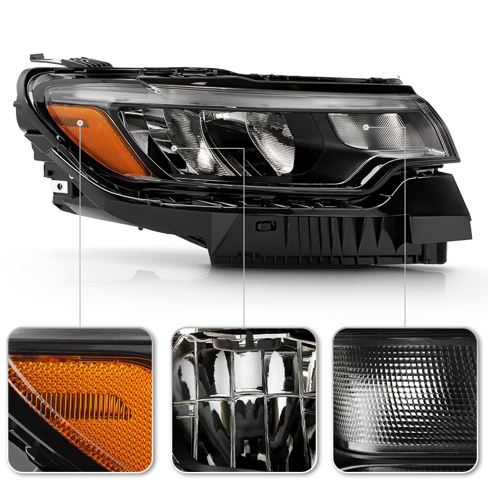 Passenger w/o LED DRL Reflector Headlight For 2022-2024 Jeep Compass Headlamp RH