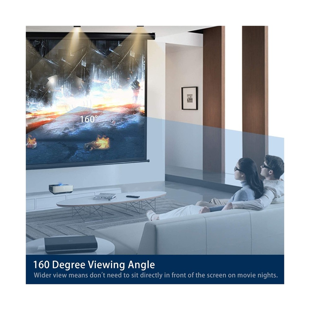 120" Motorized Projector Screen Electric Diagonal Automatic Projection 4:3 HD...