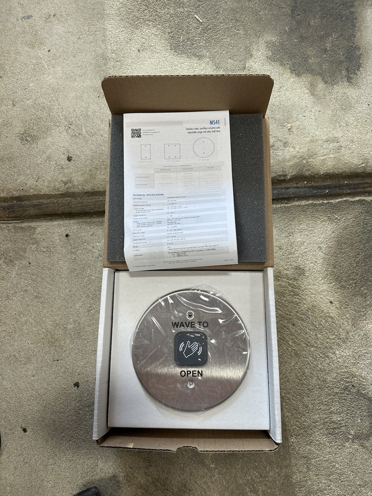 BEA 10MS41-R Microwave Touchless Actuator, Round Plate