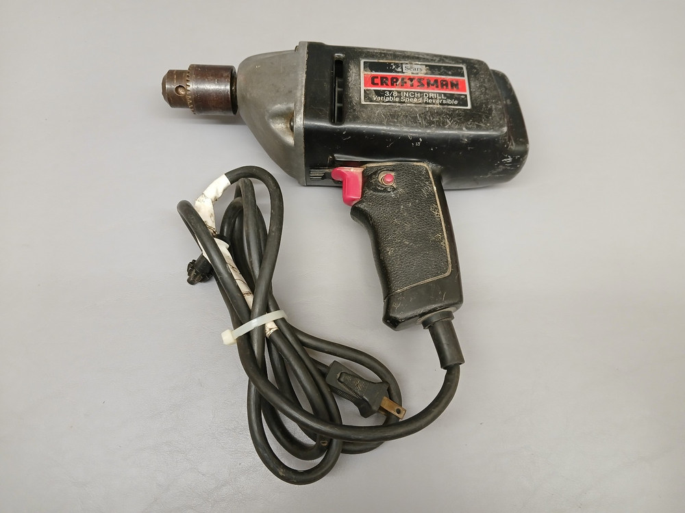 Vintage Sears Craftsman 3/8 Inch Variable Speed Reversible Drill Tested