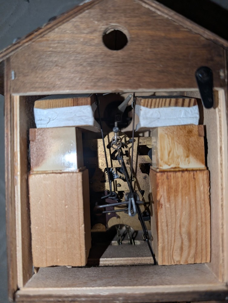 West Germany Cuckoo Wall Clock Authentic Mechanical Vintage Small