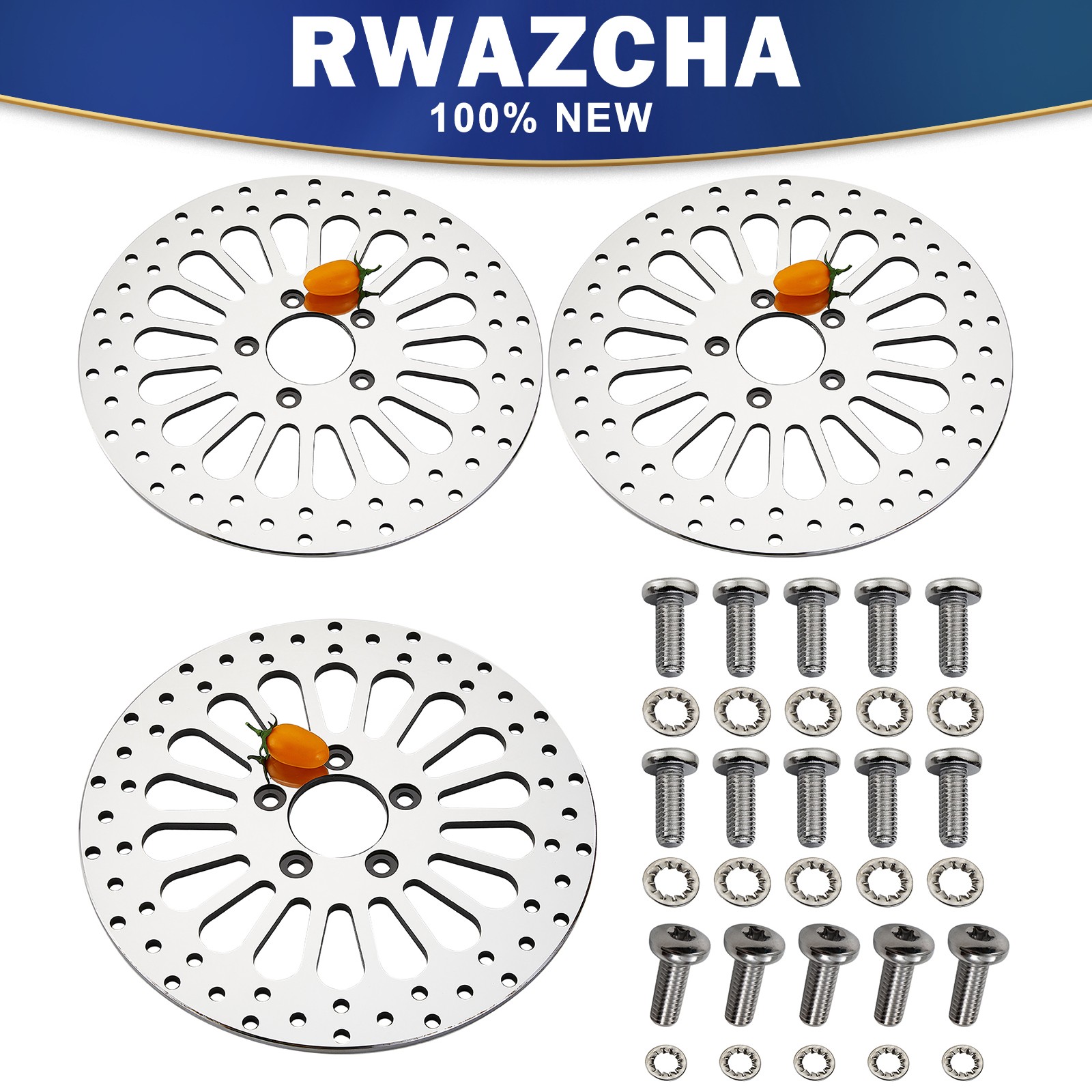 11.8"Brake Rotors 2*Front +1*Rear Polished For Harley Harley Davidson Touring