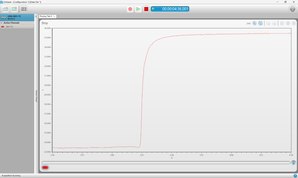 Measurement Computing USB-2001-TC thermocouple data acquisition module.