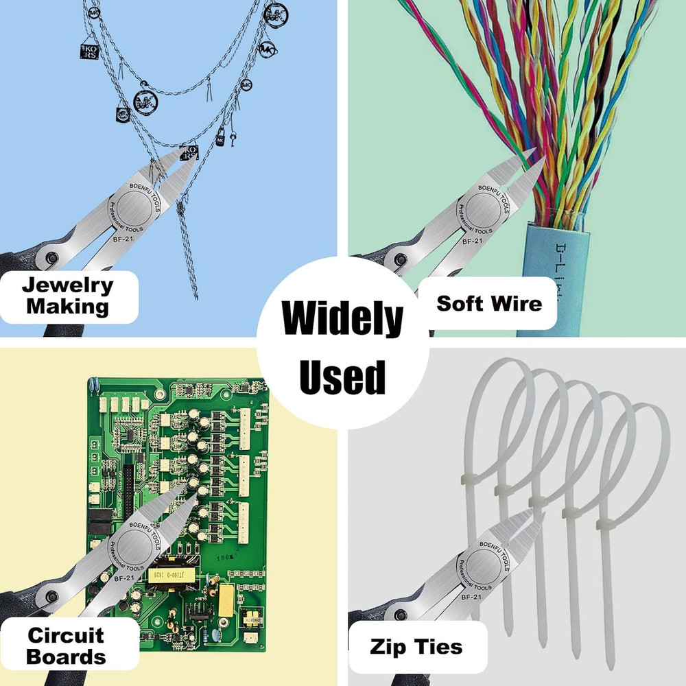 5 Inch Precision Flush Cutters Multi-Functional Wire Snips, Ideal for Model, Ele