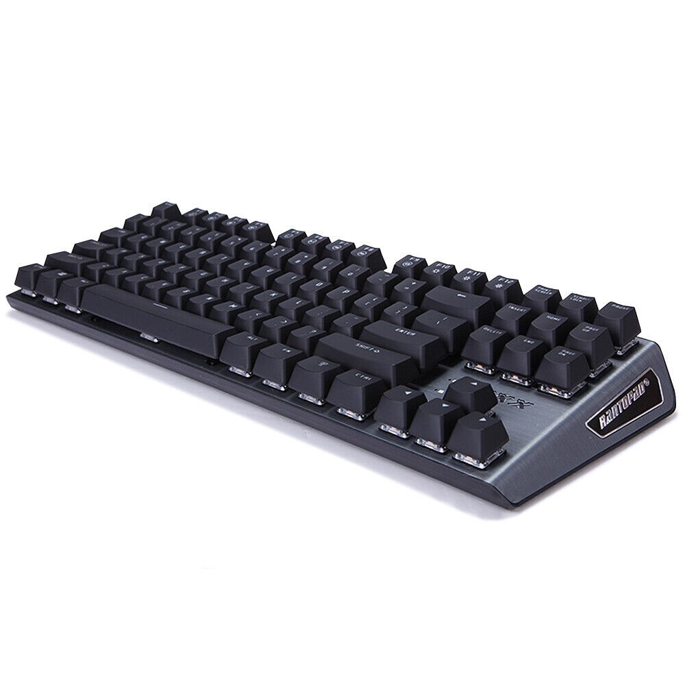 Rantopad Wired 87 Keys Gaming Mechanical Keyboard /Mouse/ Mousepad Bundle Yellow