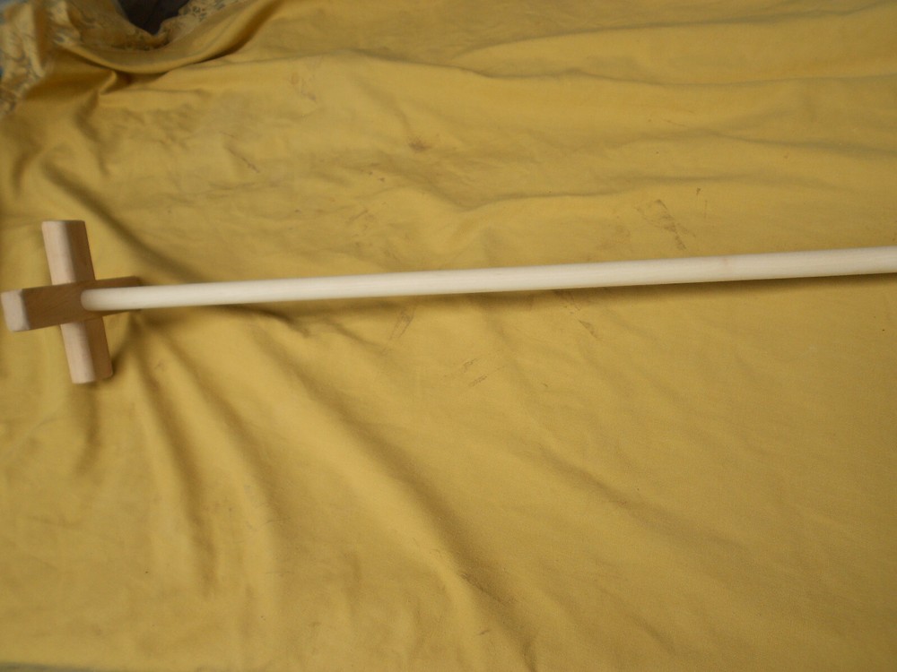 BEAUTIFUL BUTTER CHURN DASHER ( 4 1/2" bottom dasher & 30" handle)
