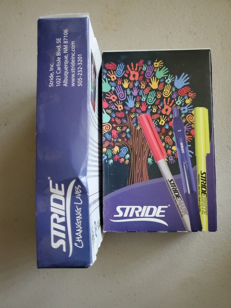 Stride StrideMark Permanent Marker Bullet Tip Red 2 Packs (24 Counts)