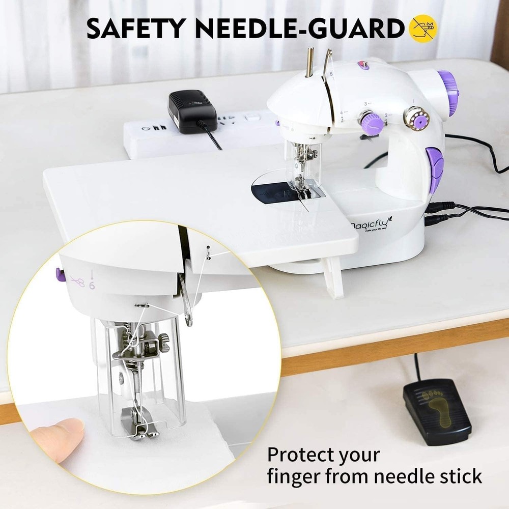 Mini Sewing Machine with Extension Table, Dual Speed Portable Sewing Machine ...