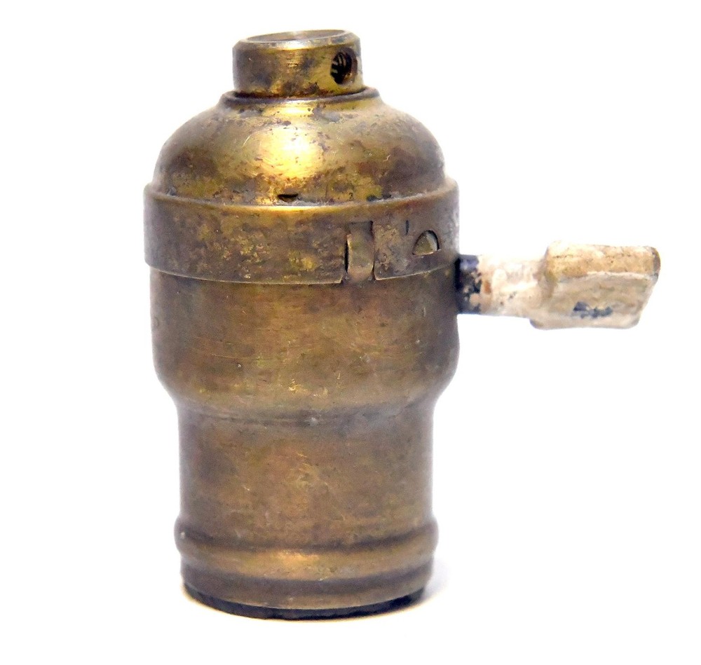 VINTAGE PAISTE BRASS FAT BOY PADDLE SWITCH SOCKET