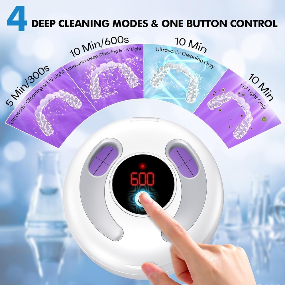 Ultrasonic Retainer Cleaner 45kHz - Deep Cleaning