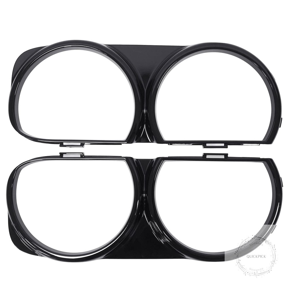 Headlight Bezel Covers Black for Dodge Challenger 2015-2023