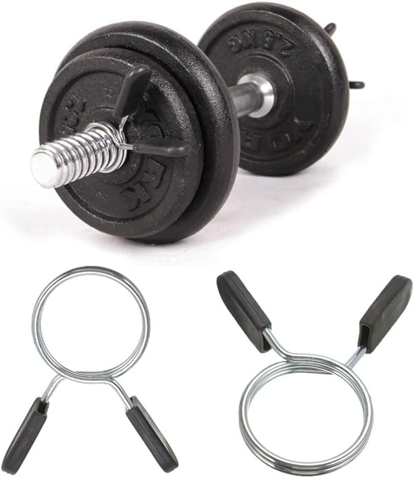2 Pcs Barbell Weight Bars Clips Clamps 2 Inch for Olympic Bar Spring Lock Collar