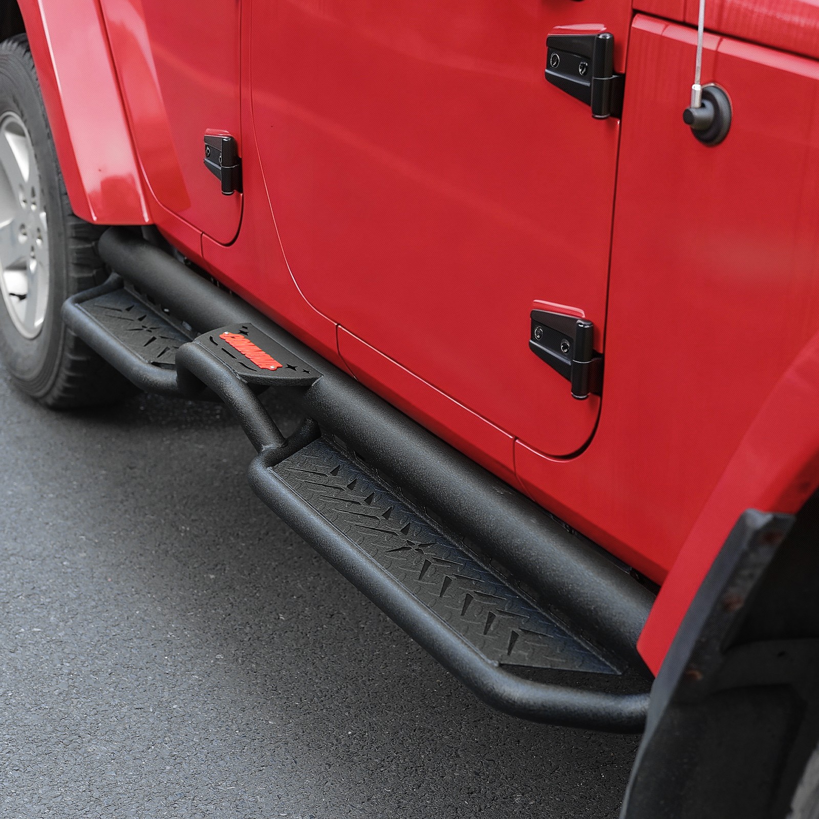 2-Stairs Running Boards For 2018-2026 Jeep Wrangler JL 4 Door Drop 6" Side Step