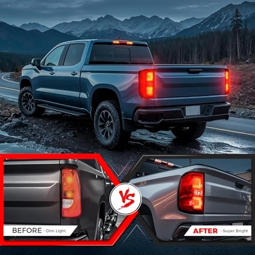 Tail Light Assembly Compatible with 2014 2015 For 2014-2019 Chevy Silverado