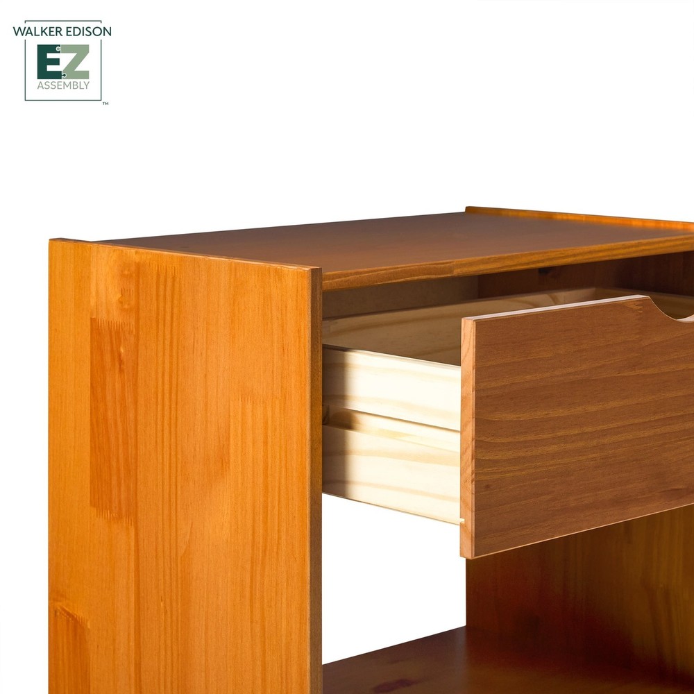 Declan 1 Drawer Nightstand Caramel Brown