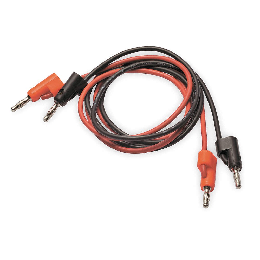 Grainger Approved 4WRF6 Patch Cord Kit,Stacking Banana Plug,40In 4WRF6