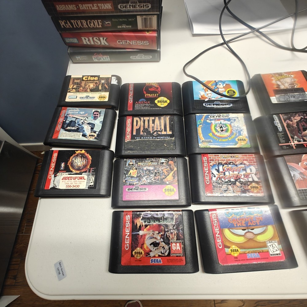 Sega Genesis Console Bundle w/ 2 Controllers and Cables And 45 Games