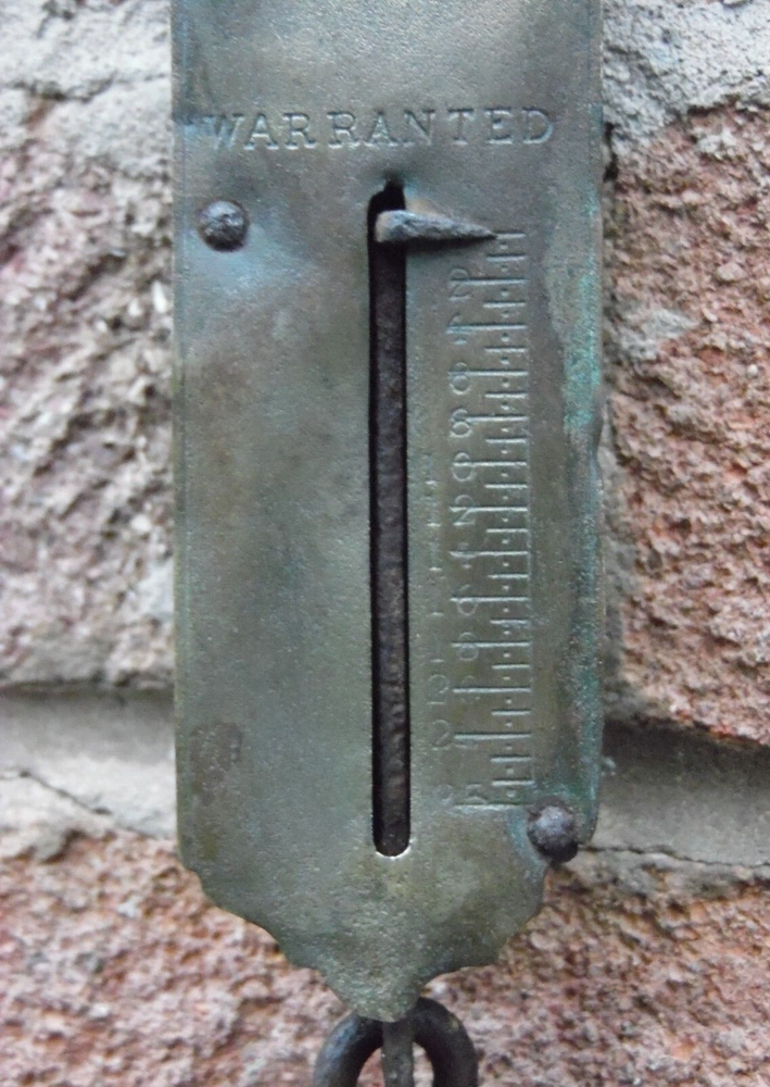 SMALL ANTIQUE BRASS SALTER'S IMPROVED SPRING BALANCE No.2*