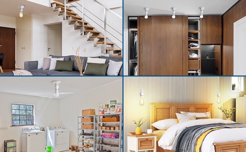 DEWENWILS Remote Control Light Socket with Dimmer, Wireless Light Switch, 100FT