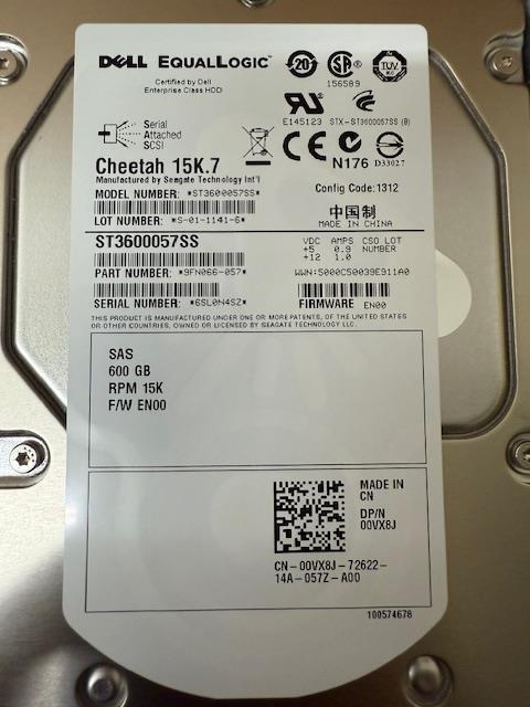 Dell PS6000 0944836-03 Equallogic E01J SAS SAN Disk Array 16X 600GB SAS Modules