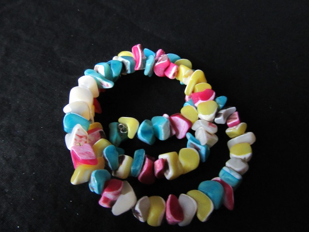 Colorful Sea Shell Bracelet Adjustable