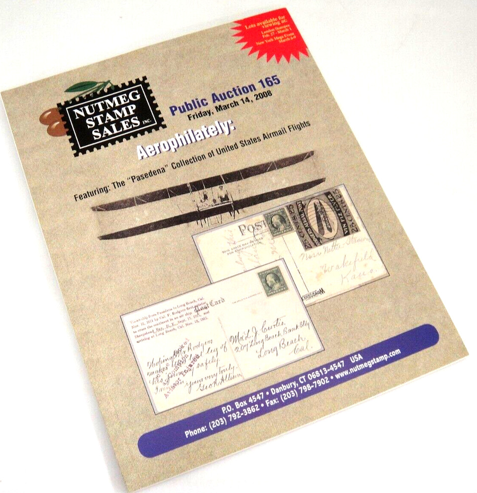 Nutmeg Stamp Auction Catalog 2008 Aerophilately US Airmail Flights