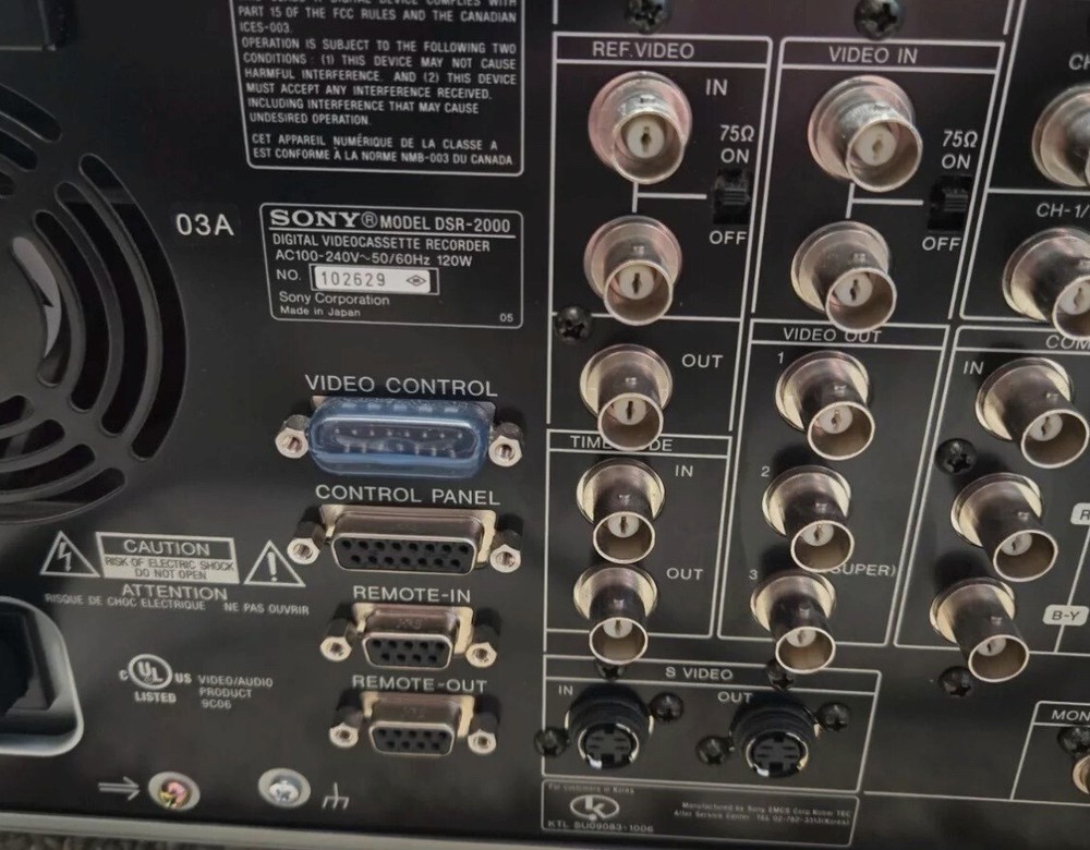 Sony DSR-2000 Digital Videocassette Recorder