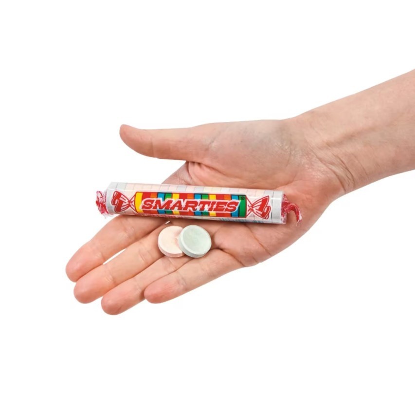 Giant Smarties Fruit-Flavored Candy Rolls 36 Pack – 2 lb 4 oz Bulk Hard Candy