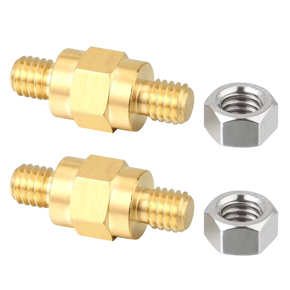 2pcs 3/8"-16 Male Thread Side Post Brass Stud For 3/8" Nut Inner Diameter